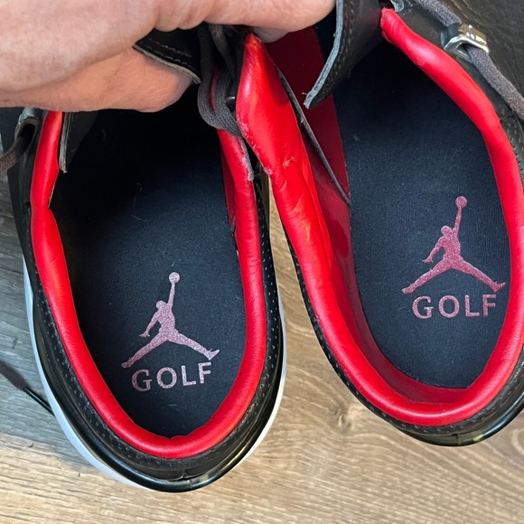 Nike Jordan ADG 4 Golf Shoes Black Leather Mens 12 UK‎ 11 EU 46 - Picture 10 of 11